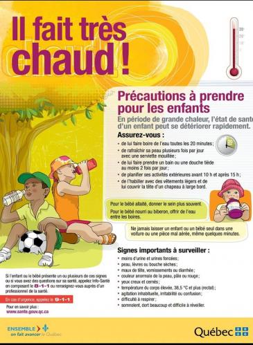 Chaud attention enfants