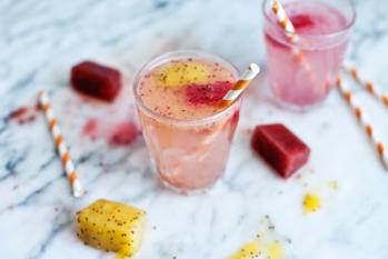 Cubes glaces de fruits au chia