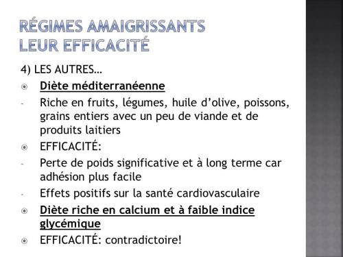 Regime amaigrissant