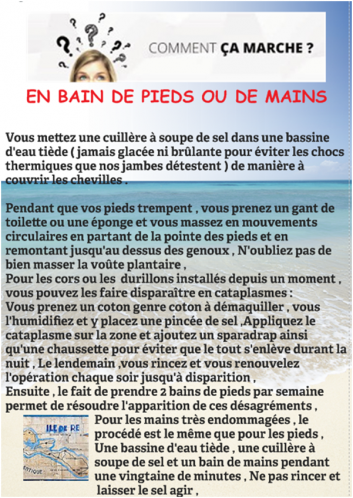 Sels bain pieds ou mains