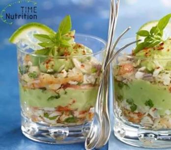 Verrine crabe avocat