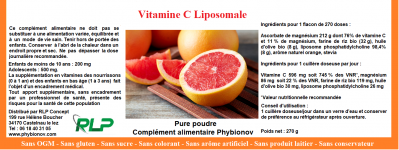 Etiquette vitamine c liposomale